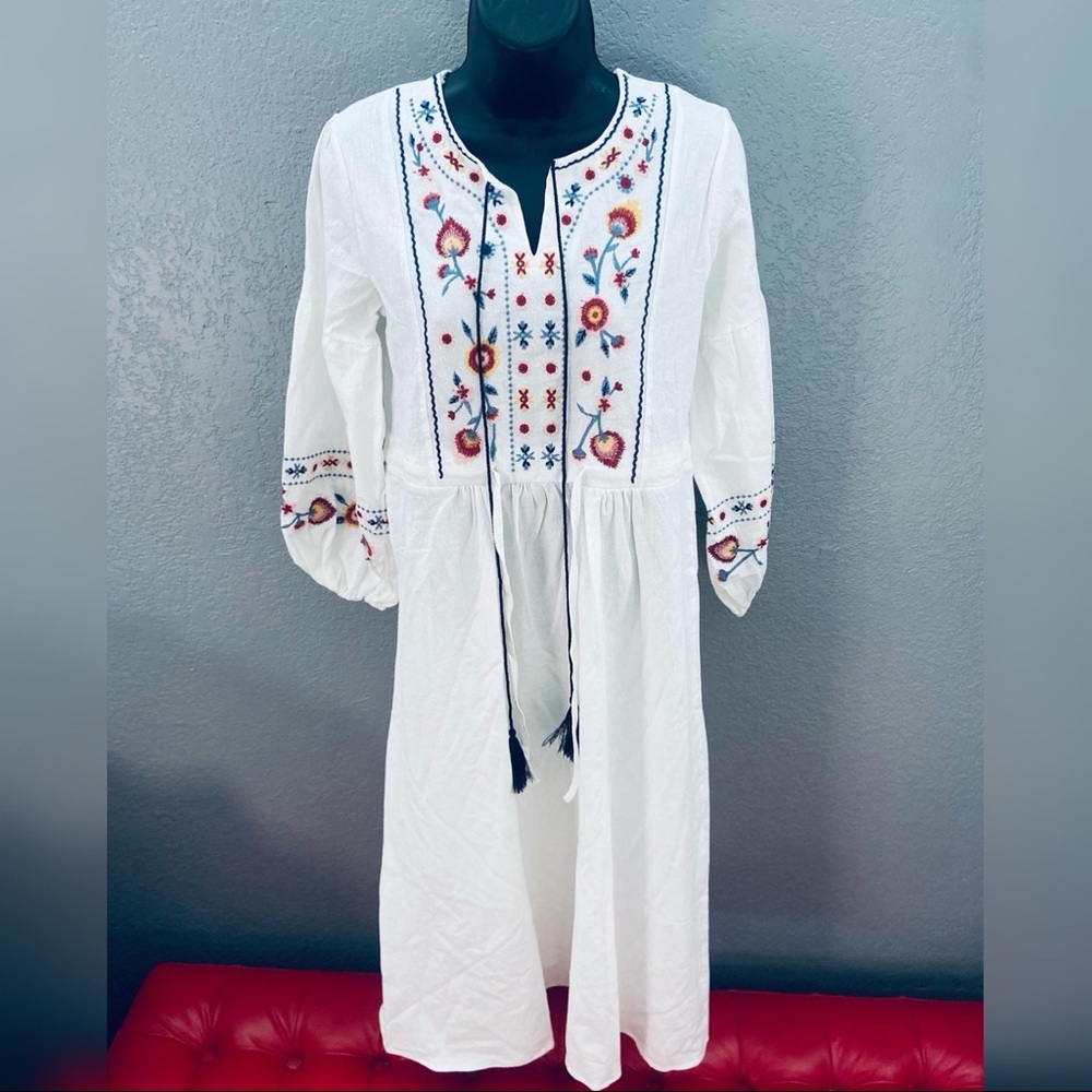 flap.a Los Angeles NEW Boho Floral Embroidered Dress - Sizes: Small & Large